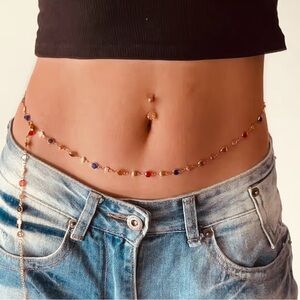 Multicolor Waist Chain Gemstone belly Chain